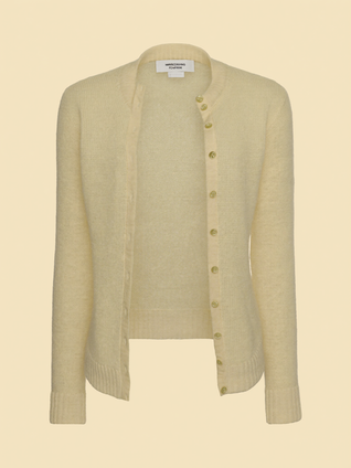 Feinstrick-Cardigan Vera in Creme