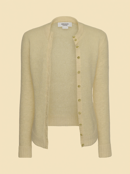Feinstrick-Cardigan Vera in Creme
