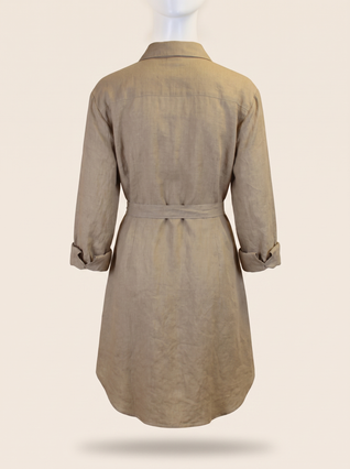Hemdblusenkleid Juna in Sand