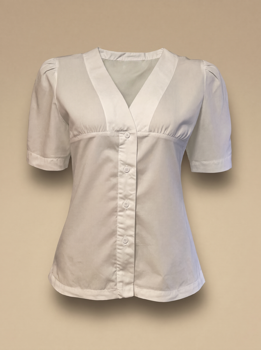 Blusenshirt Elin in Weiß – Vorderansicht