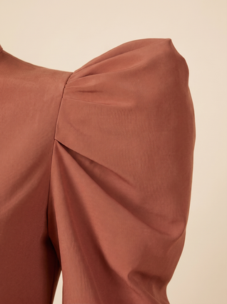 Bluse Romy mit Puffärmeln in Altrosa