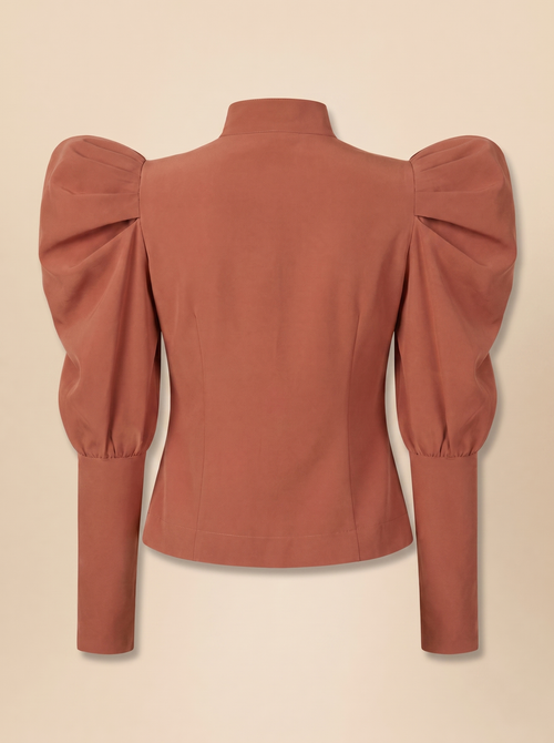 Bluse Romy mit Puffärmeln in Altrosa